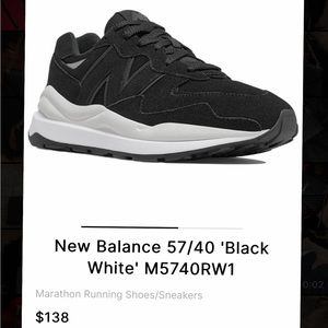 New balance 57/40 black and whites